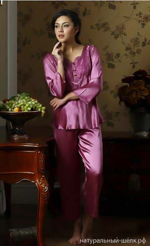 Пижама для женщин шёлковая М267
