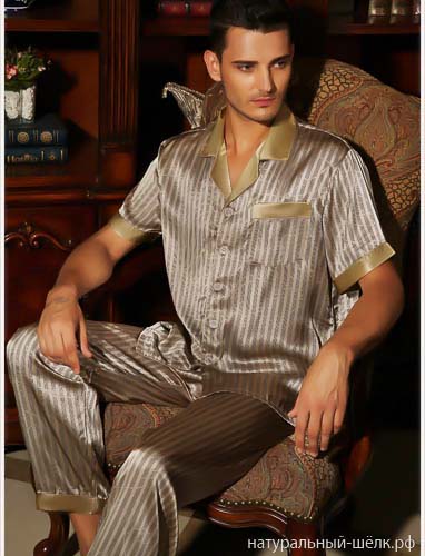 Пижама Й041 шёлковая для мужчин
