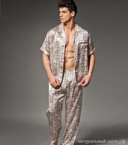 Пижама Ш072 из шелка для мужчин
