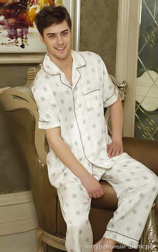 М313 Пижама шелковая для мужчин
